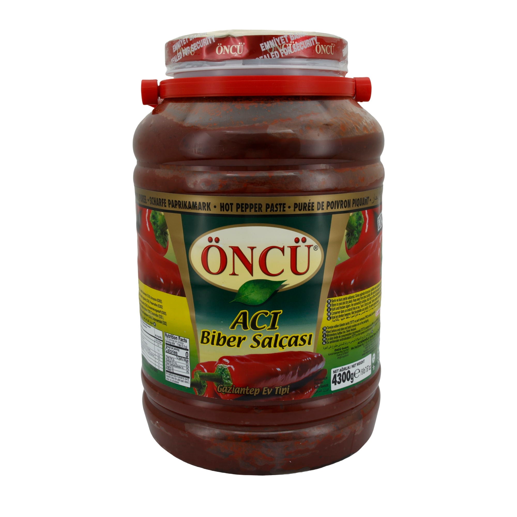 Paprikapaste Öncü | Aci Biber Salçasi | Scharf, hausgemacht, Gaziantep-Art | 4300 g ÖNCÜ